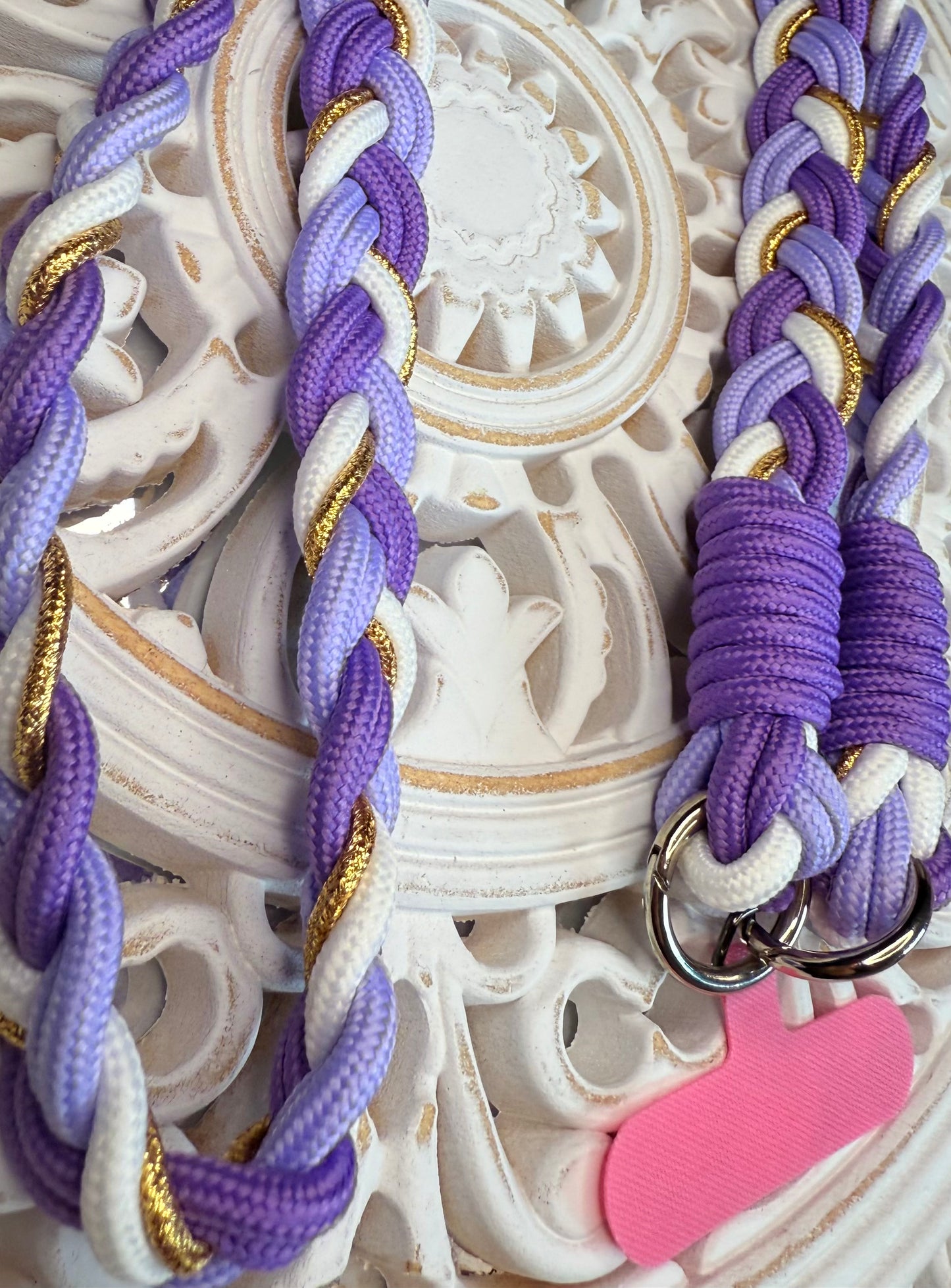 NEU geflochtene Handykette lila