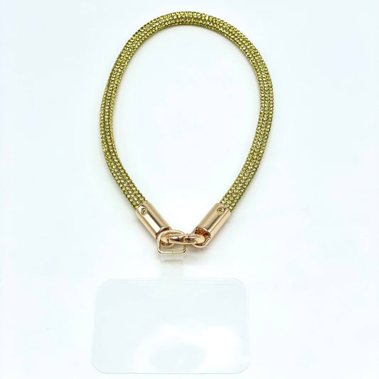 Handykette kurz Glitzer Gold