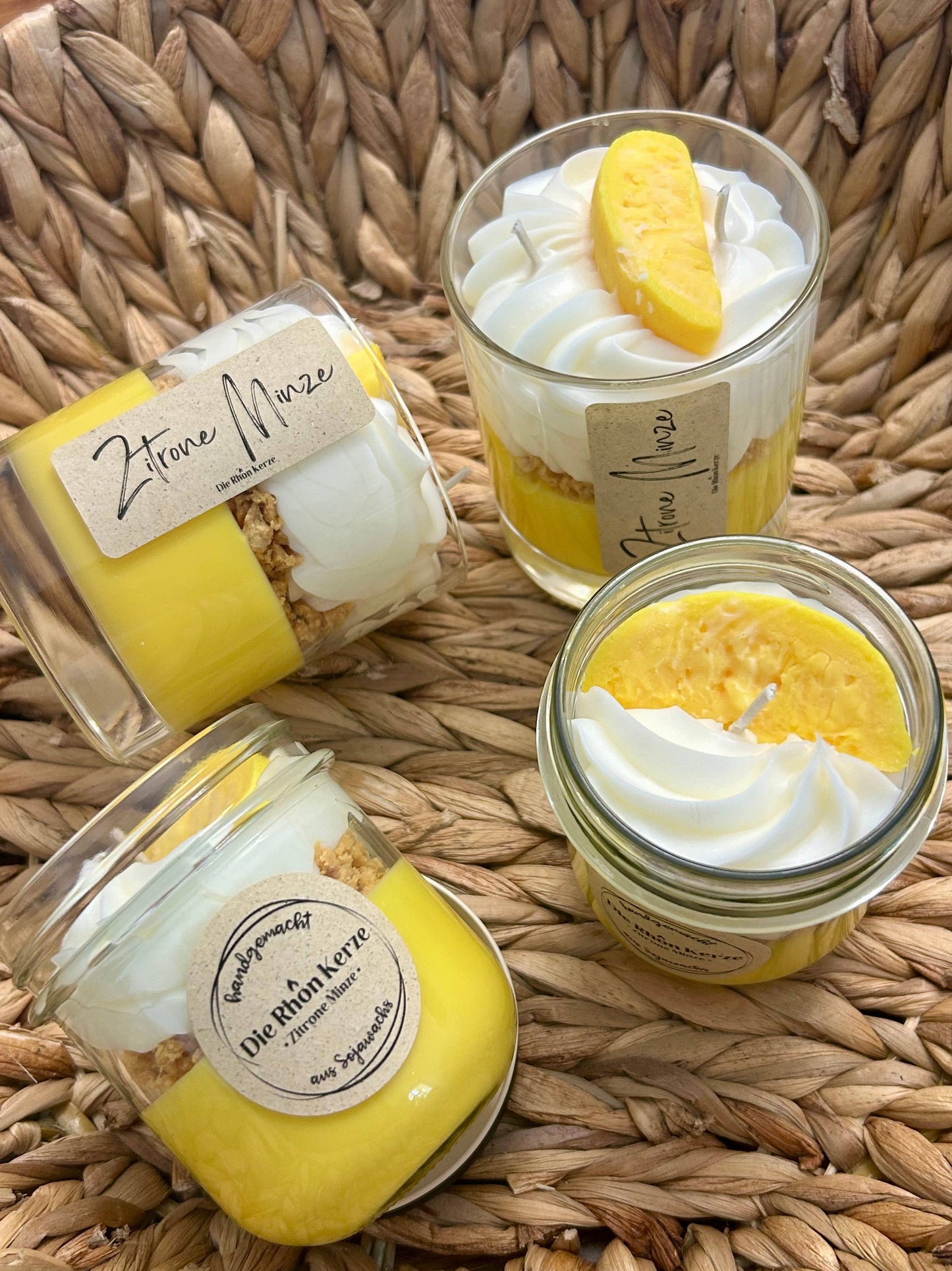 Zitrone Minze Mini Food Kerze