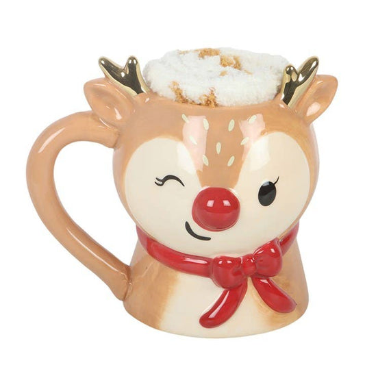 Ruby the Reindeer Becher mit Kuschelsocken