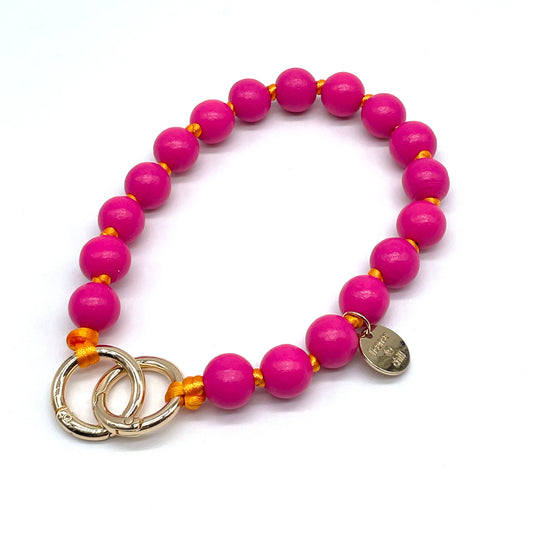 Handykette kurz Holz 3in1 Bag Charm & Schlüsselanhänger