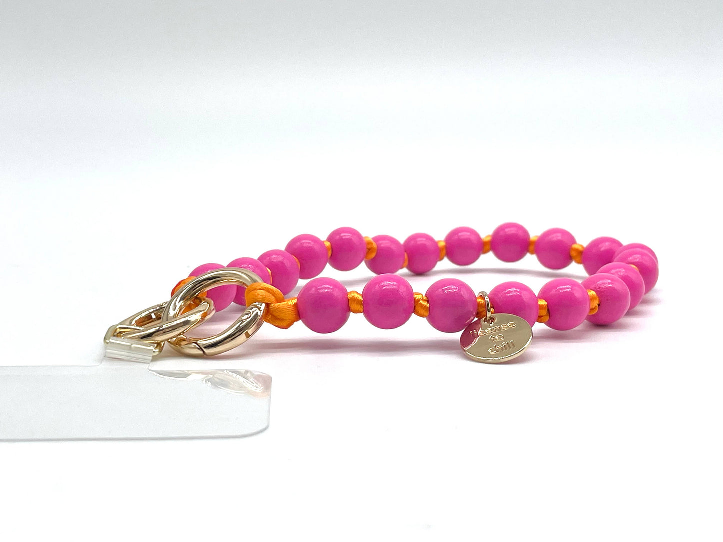 Handykette kurz Holz 3in1 Bag Charm & Schlüsselanhänger