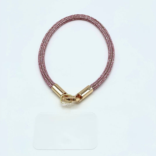 Handykette kurz Glitzer Rosa