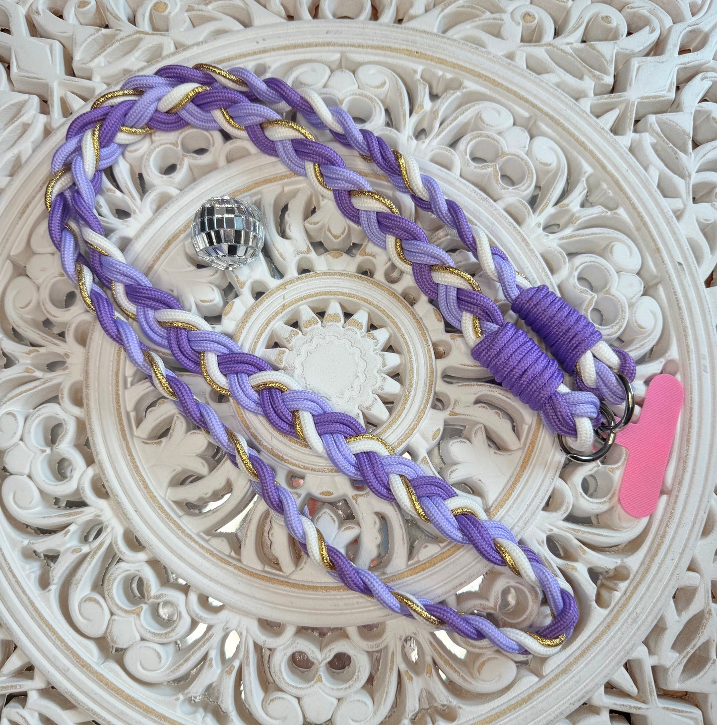 NEU geflochtene Handykette lila