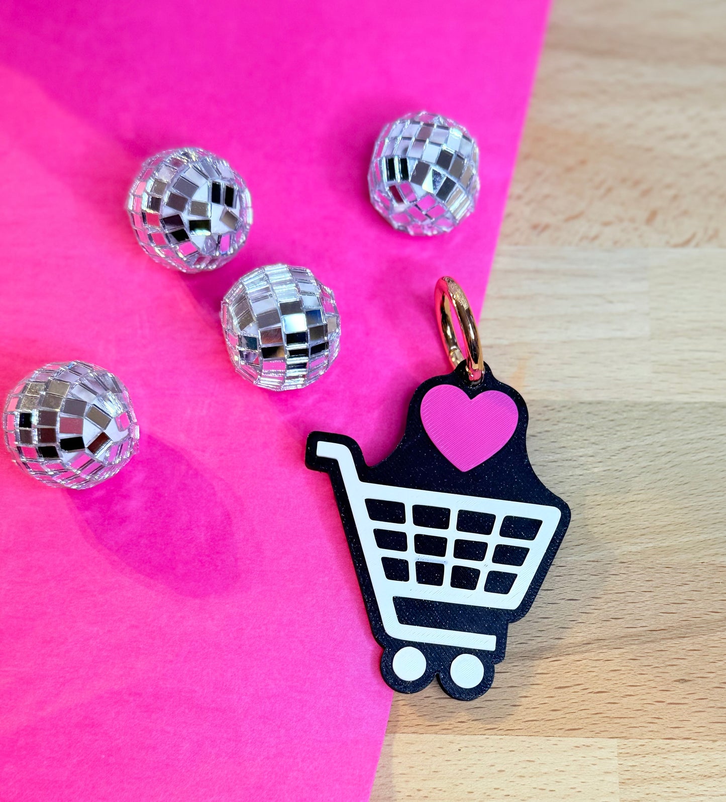 NFC-Tag-Anhänger Online Shop mit Glitzer Effekt