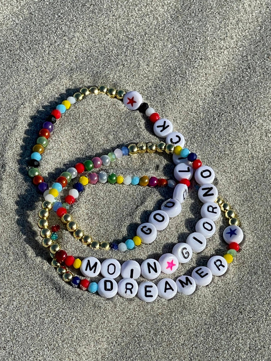 MOINGIORNO, elastisches Perlenarmband bunt