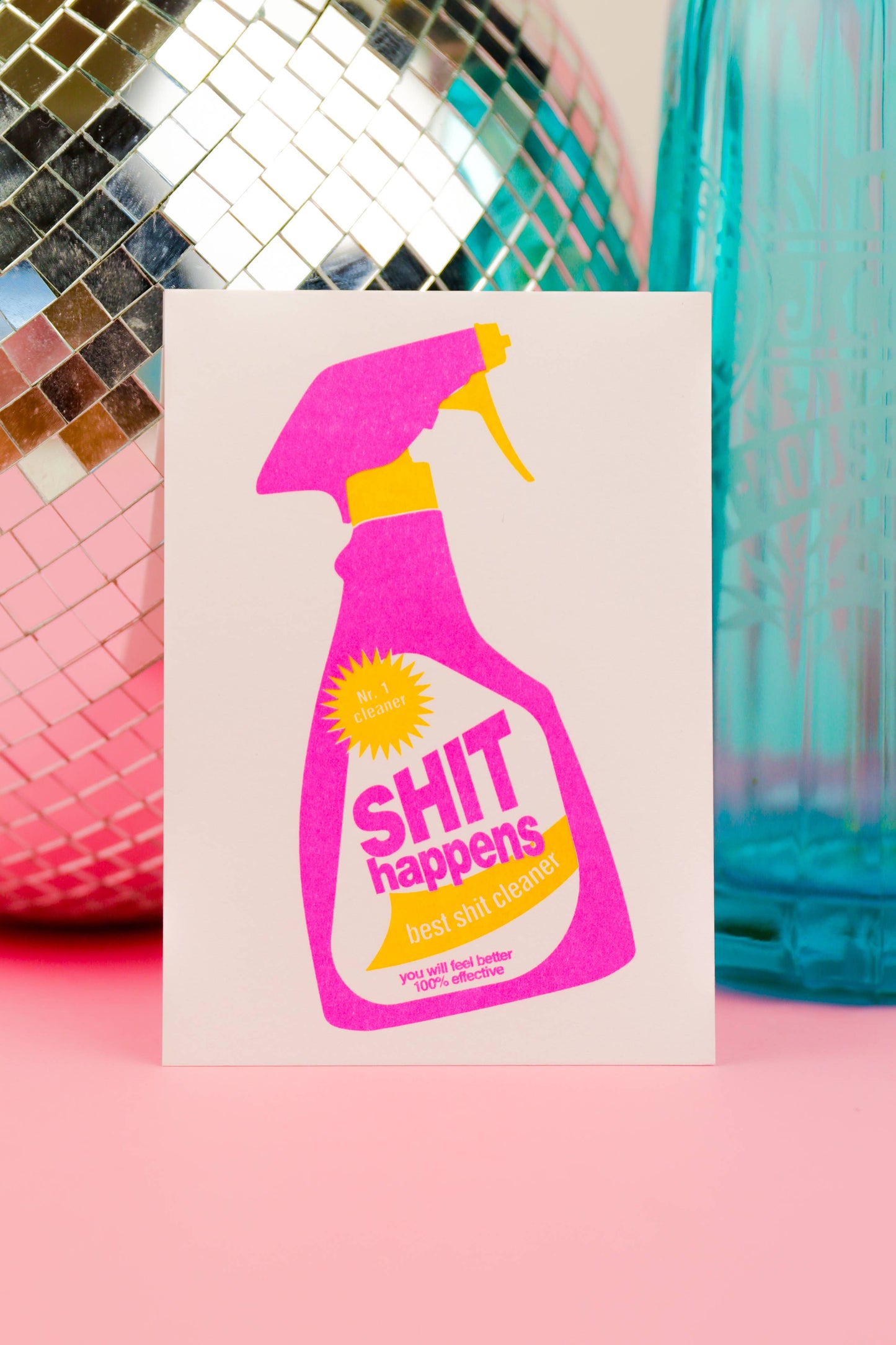 Shit Happens Postkarte Kunstdruck