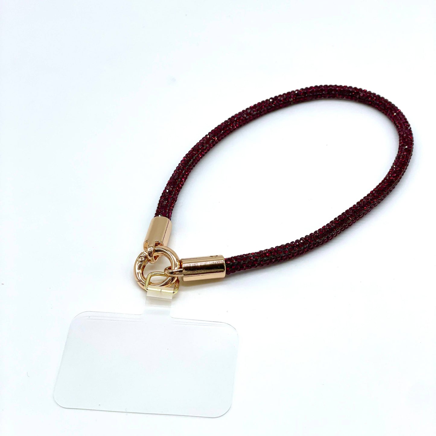 Handykette kurz Glitzer Rubin Rot