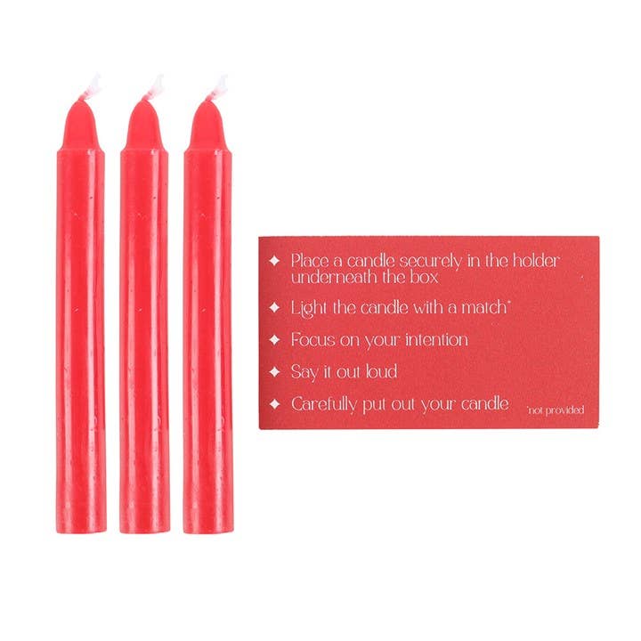 Set mit 3 Love Spell Kerzen in einer Box