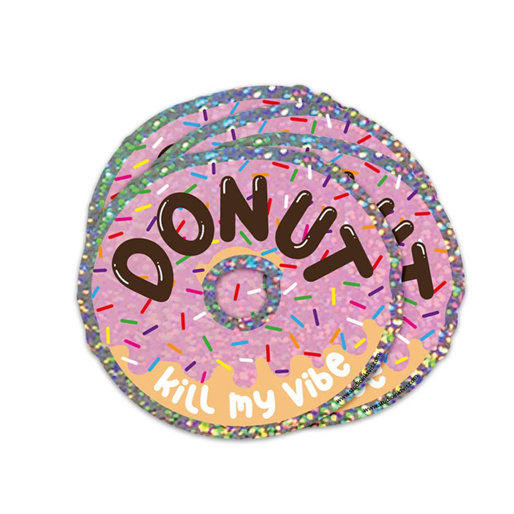 Glitzer Sticker Donut kill my vibe