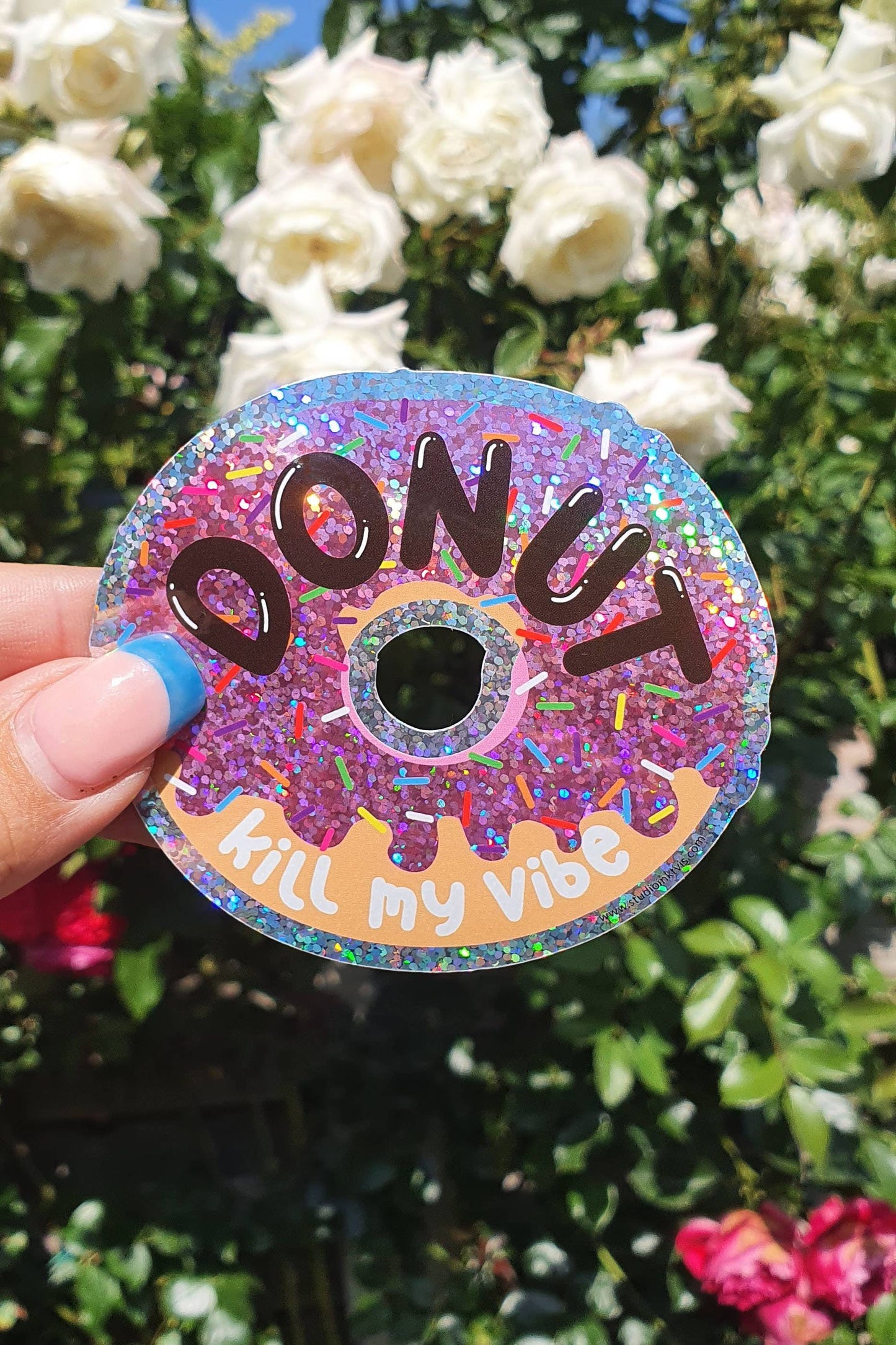 Glitzer Sticker Donut kill my vibe