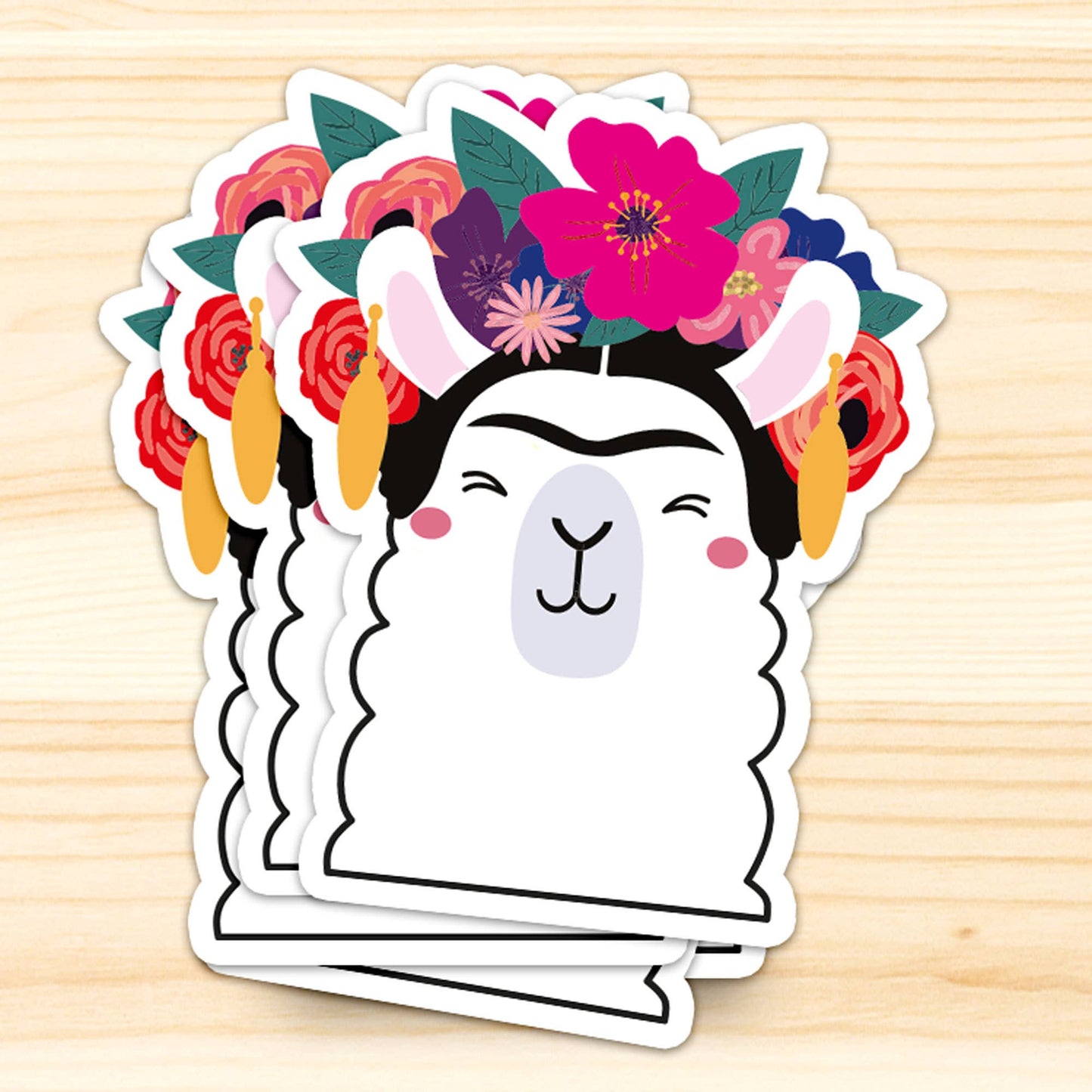 Frida Kahlo Lama-Sticker