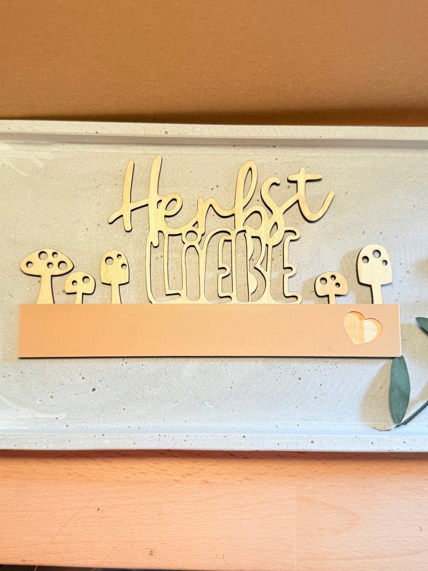 🍂 Holzschild „Herbstliebe“ mit 3D-Druck Sockel 🍂