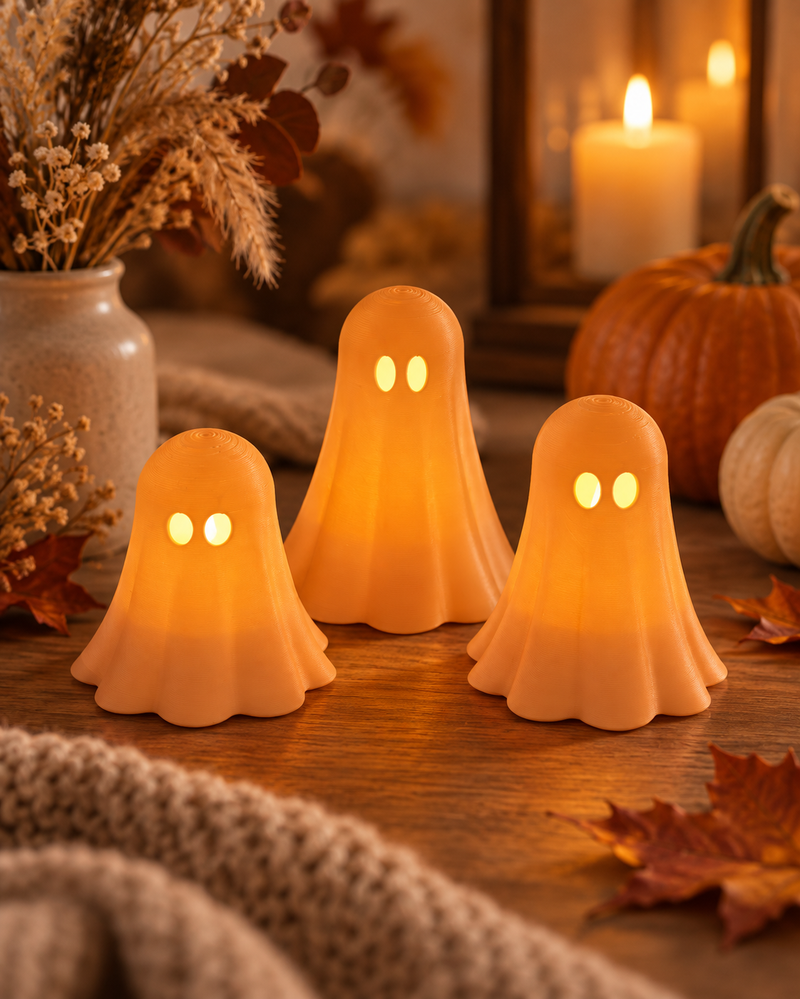 Leuchtende Geister im 3er-Set | Halloween-Deko