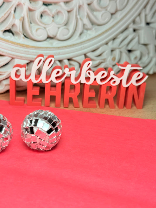 Allerbeste Lehrerin – Deko-Schriftzug zum Aufstellen
