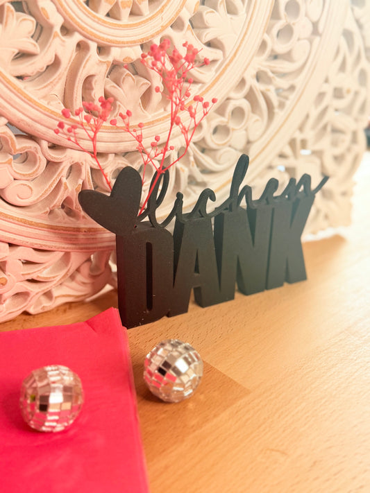 🖤 lichEN DANK – dein Dankeschön zum Hinstellen (mit Platz für Trockenblumen)