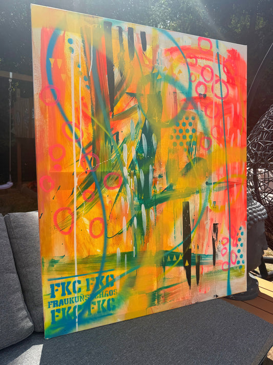 XXL Abstract Chaos Art by Frau Kunst Chaos