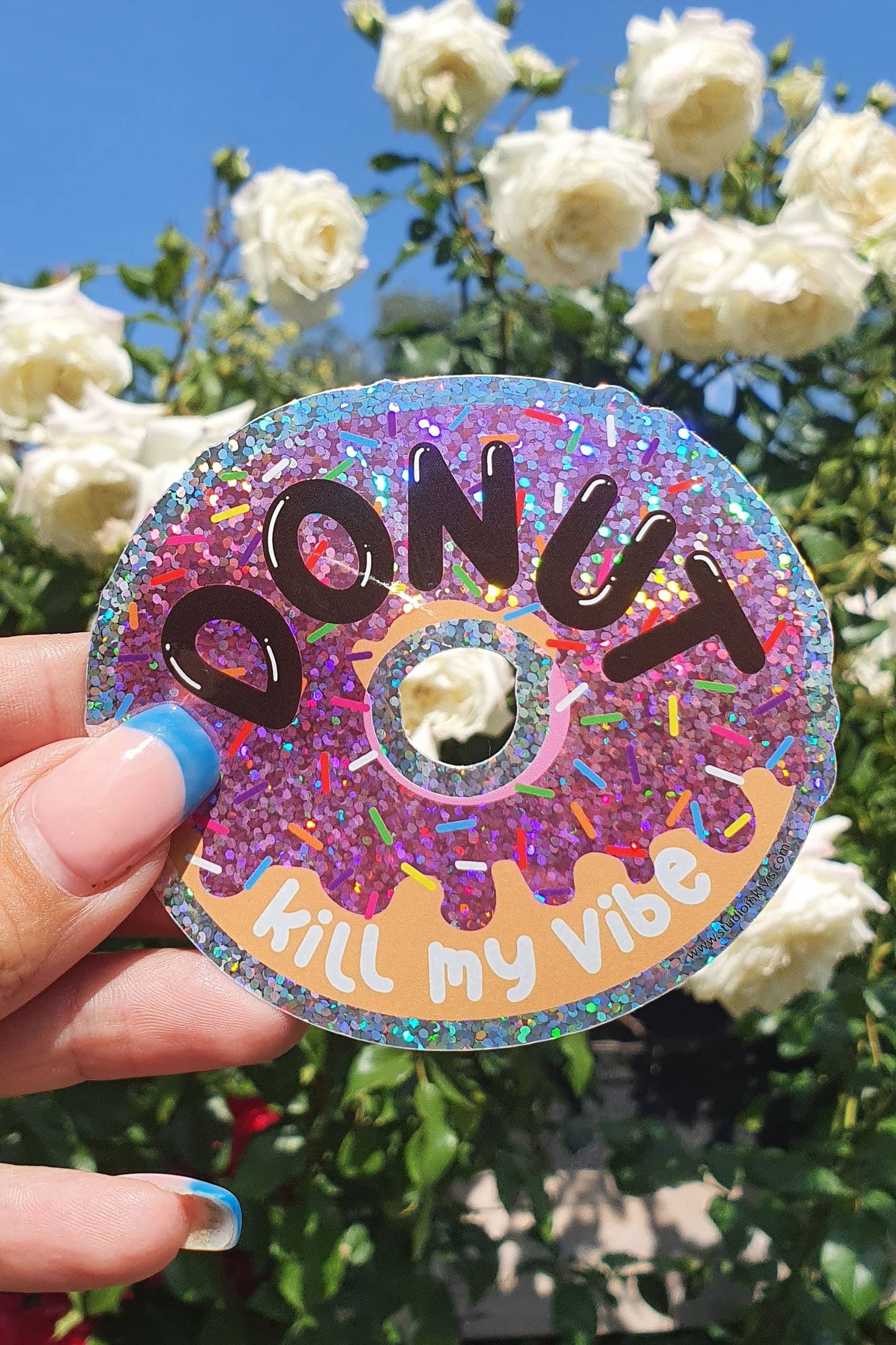 Glitzer Sticker Donut kill my vibe