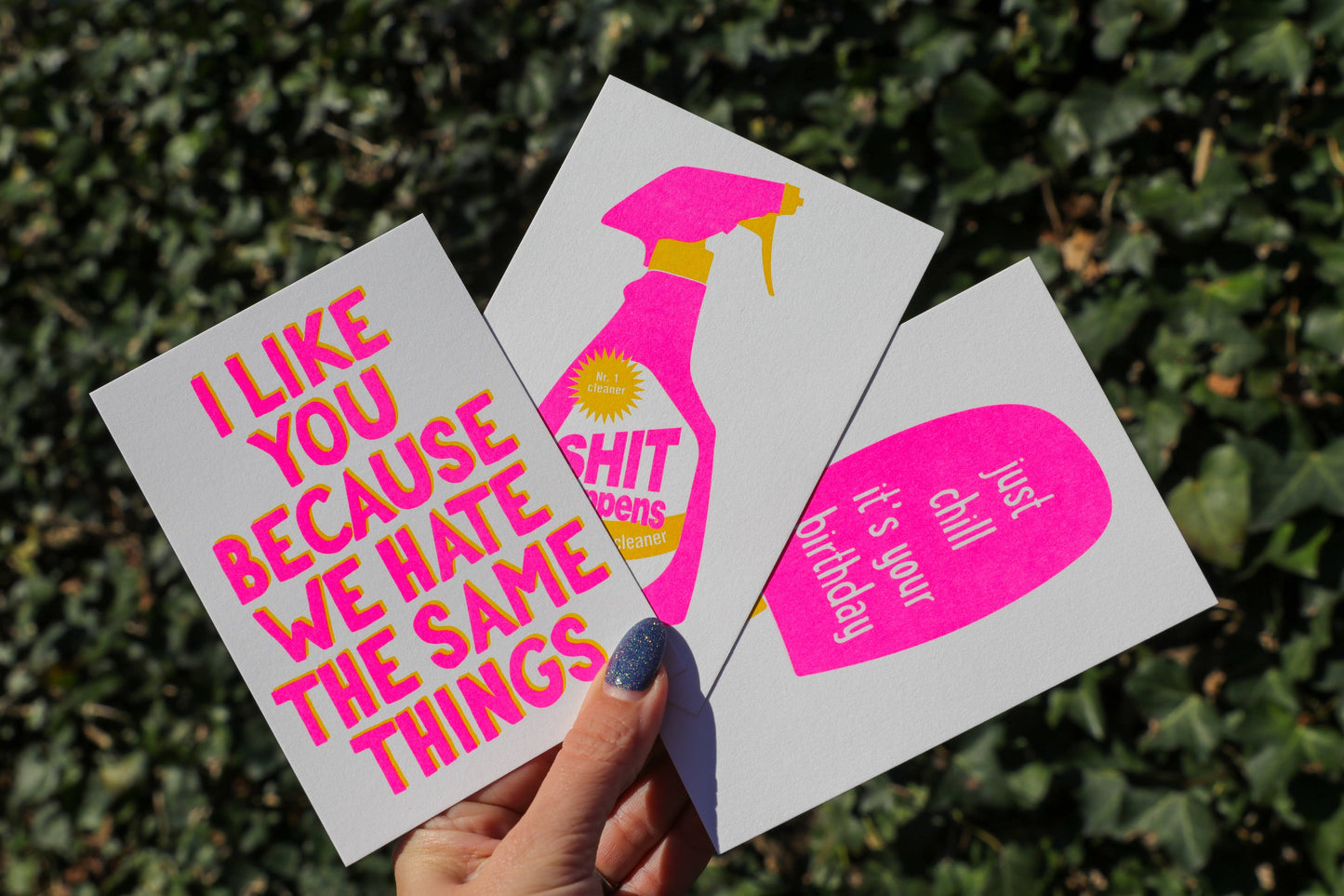 Shit Happens Postkarte Kunstdruck