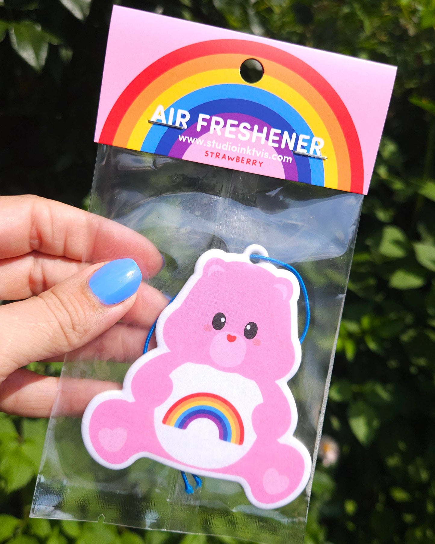 Pink Care Bear Lufterfrischer — Erdbeerduft