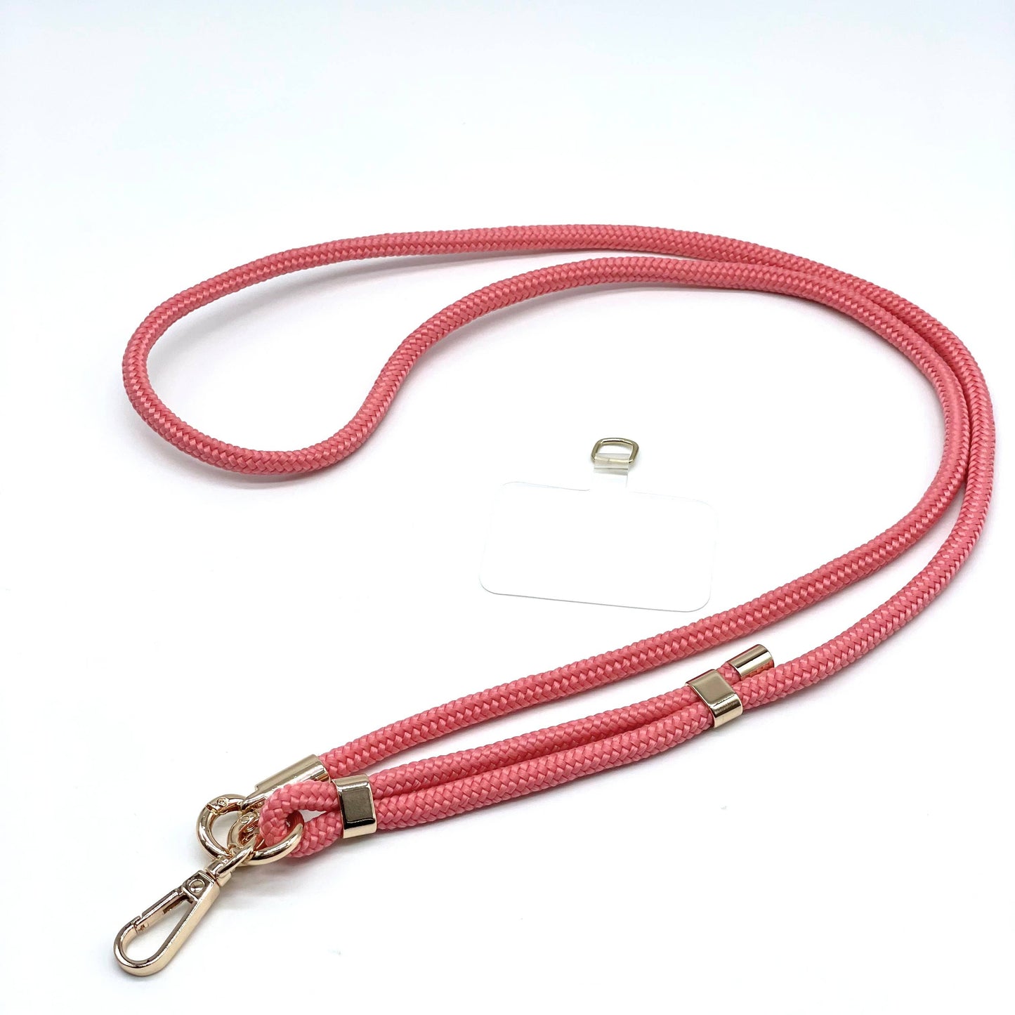 Handykette lang hellrosa gold