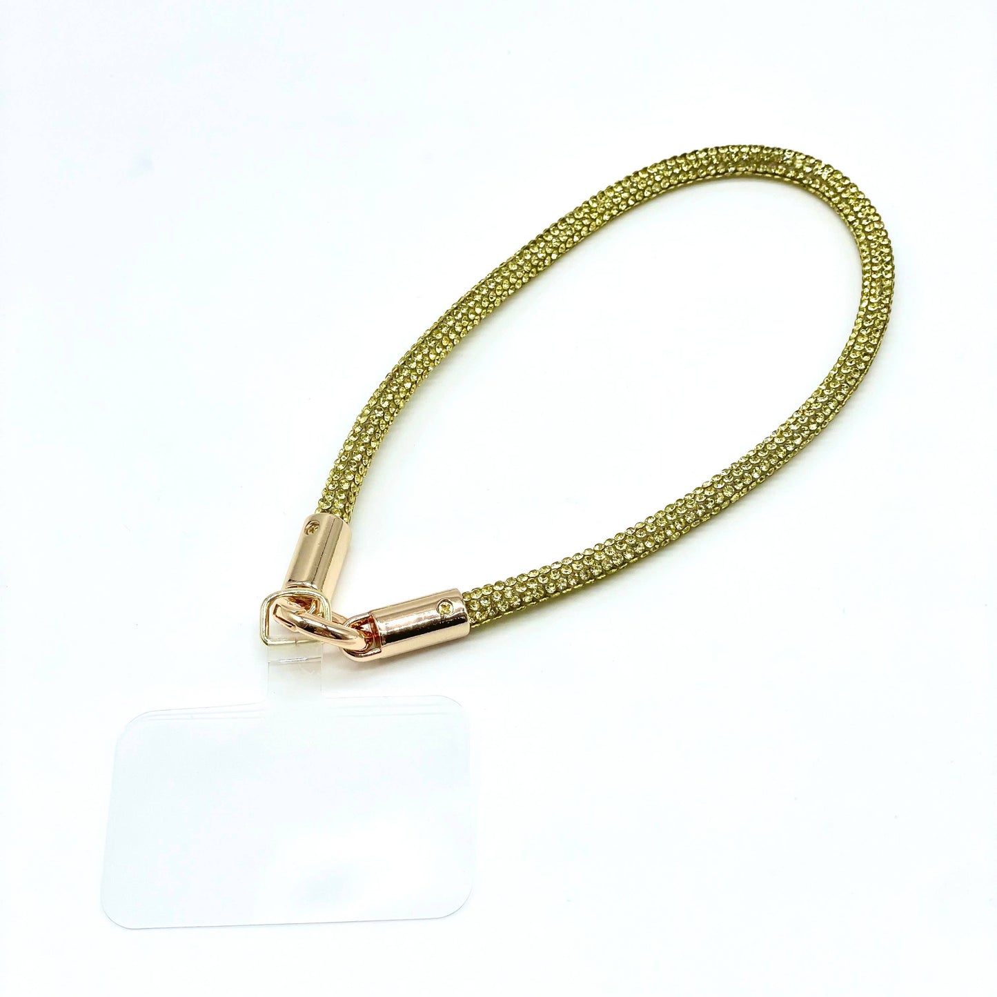 Handykette kurz Glitzer Gold