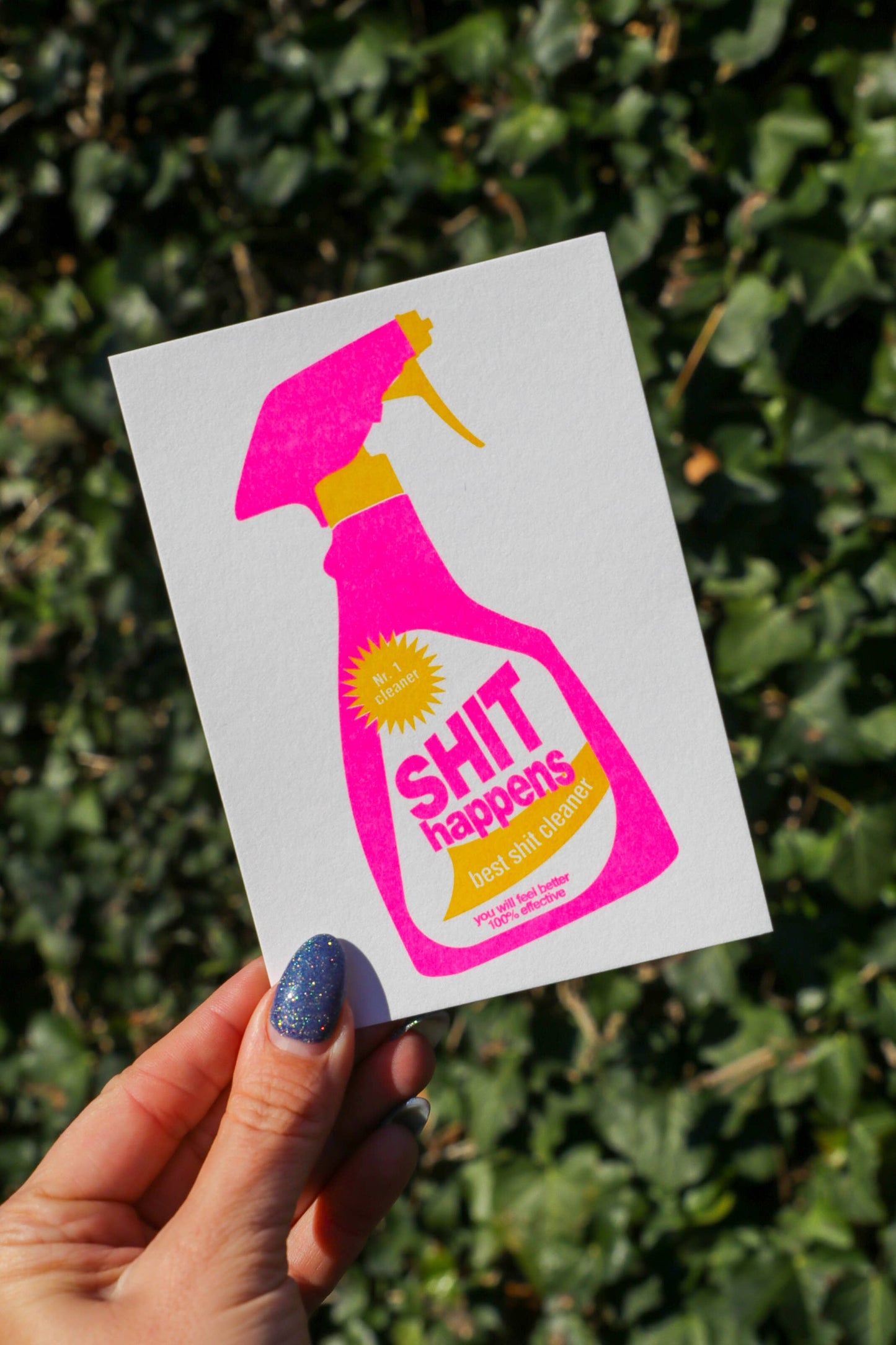 Shit Happens Postkarte Kunstdruck