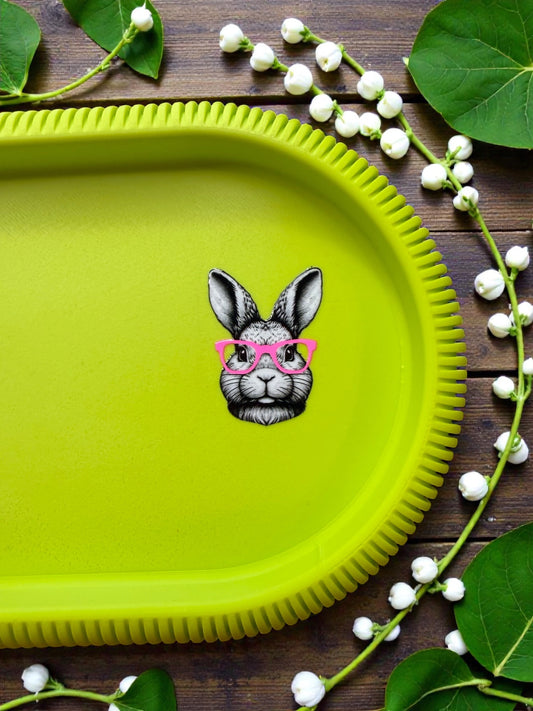 Tablett mit Osterhase – Design „Neon Bunny“