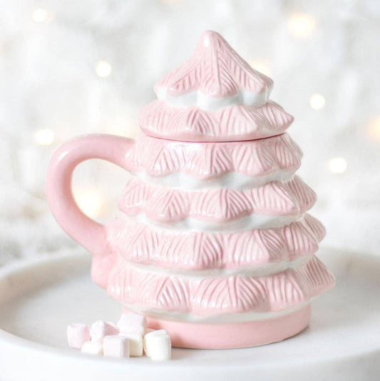 Tasse  Weihnachtsbaum rosa