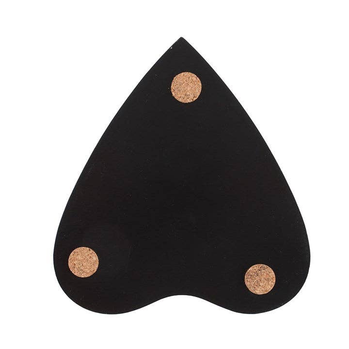 Schwarzes sprechendes gotisches Ouija-Brett Planchette Untersetzer-Set