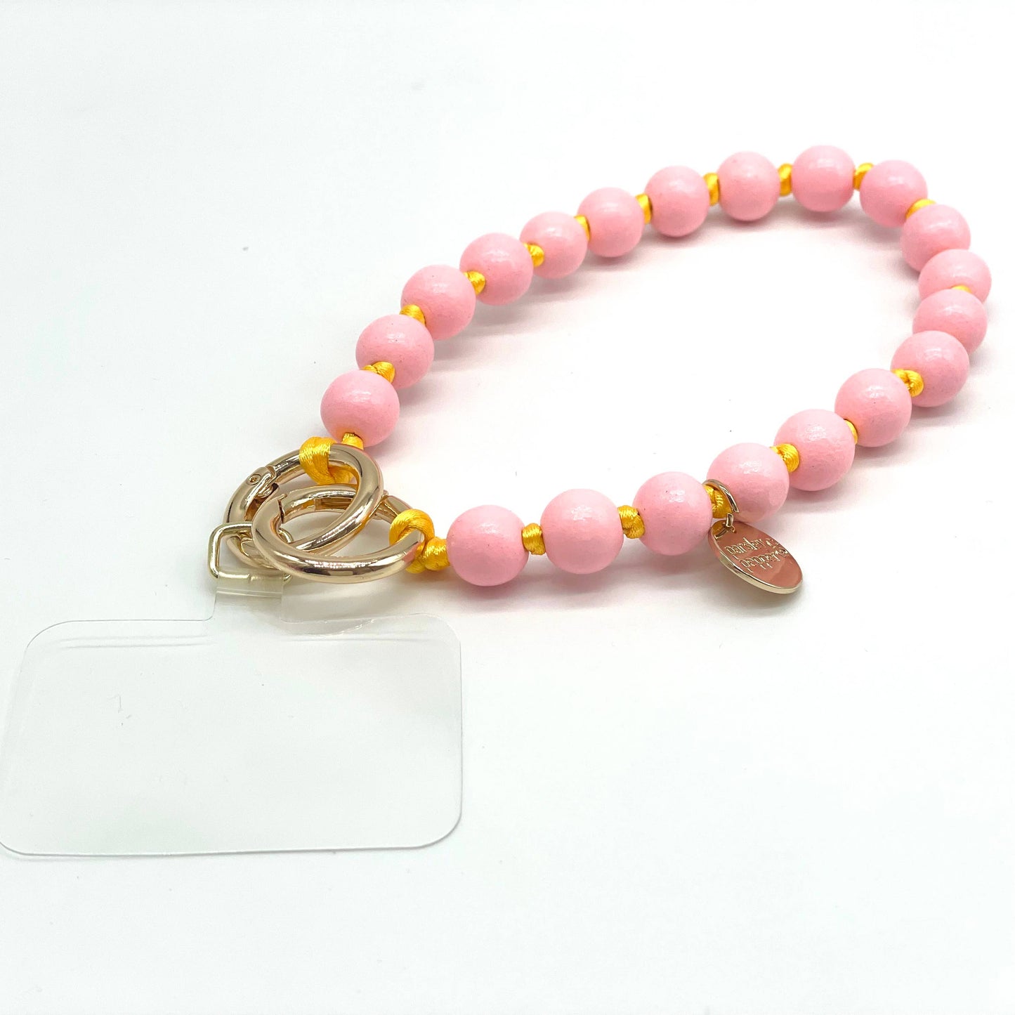 Handykette kurz Holz 3in1  Bag Charm & Schlüsselanhänger
