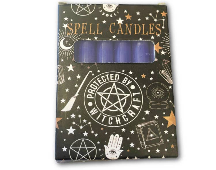 Violette Zauberkerze