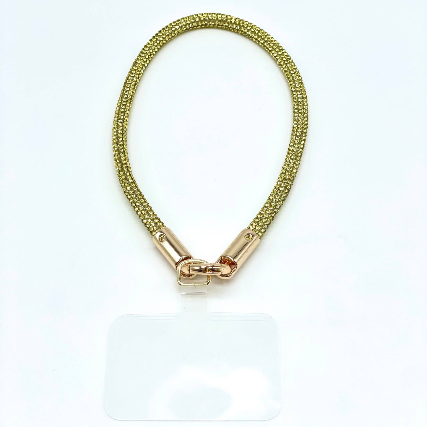 Handykette kurz Glitzer Gold