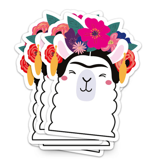Frida Kahlo Lama-Sticker