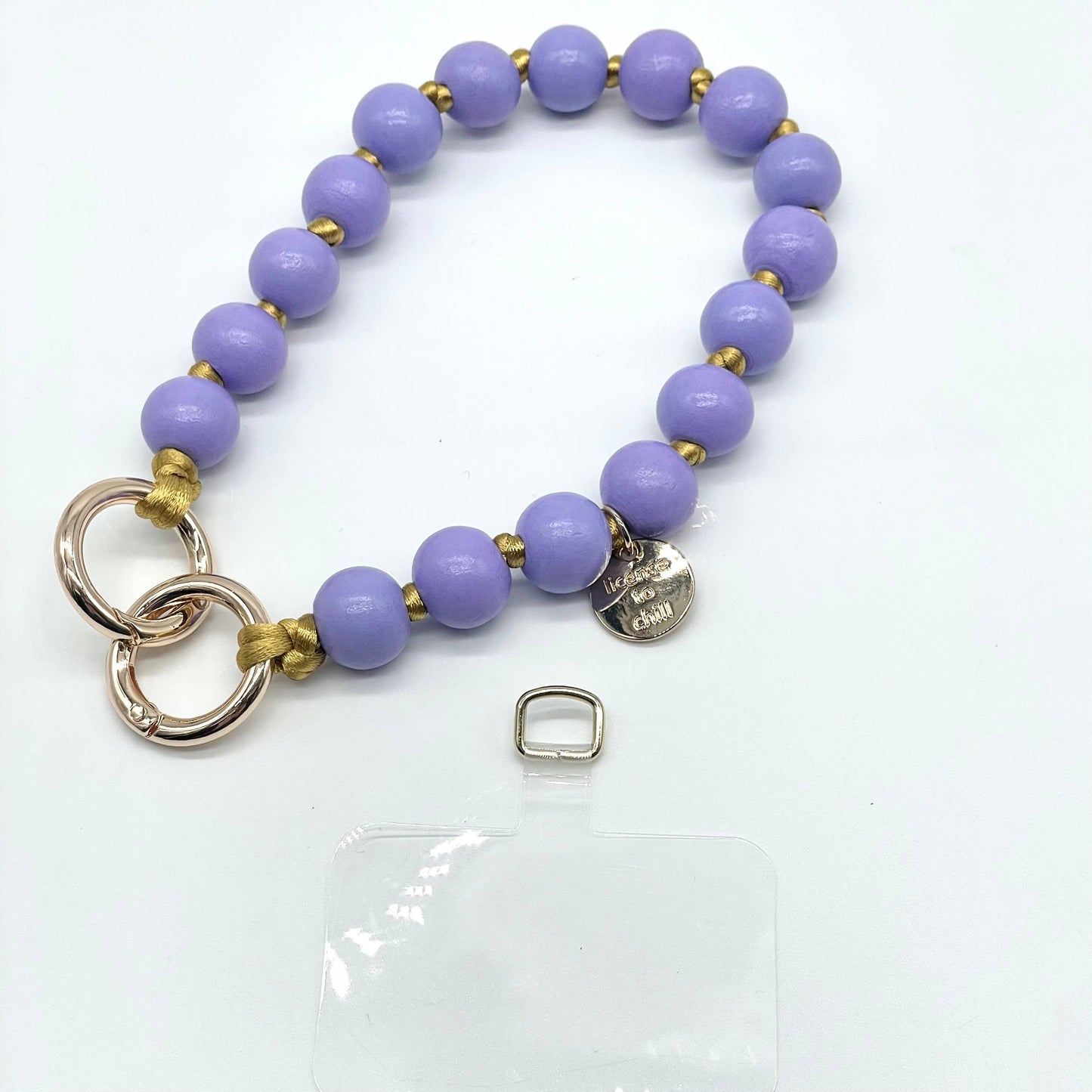 Handykette kurz Holz 3in1  Bag Charm & Schlüsselanhänger