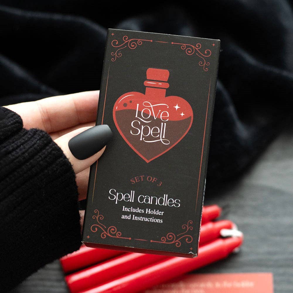 Set mit 3 Love Spell Kerzen in einer Box