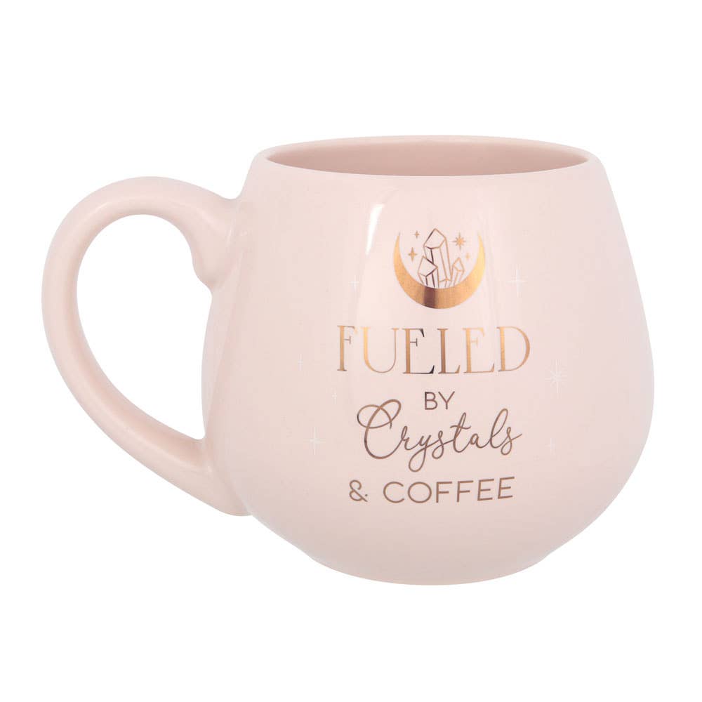 Fueled by Crystals & Coffee – Rosafarbene Tasse