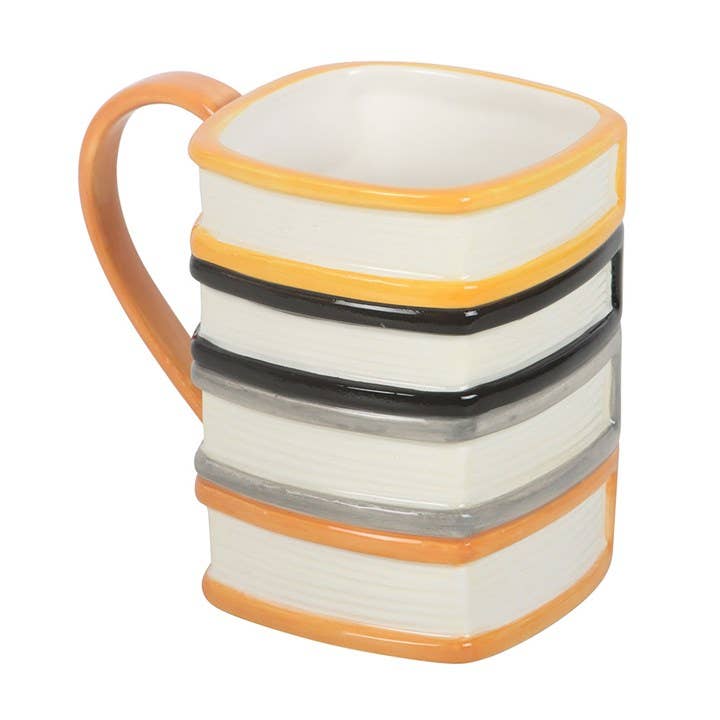 Die verfluchte Bibliotheks-Buchstapel-Halloween-Tasse