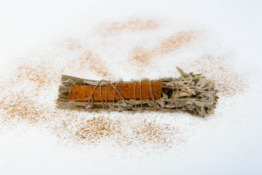 Salbei-Bündel mit Zimt | Natürliches Räucherwerk