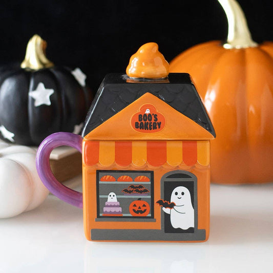 Boo's Bäckerei Halloween-Becher mit Deckel