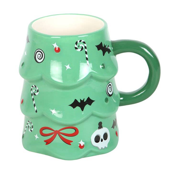 Fröhliche Creepmas Gothic Weihnachtsbaum Tasse