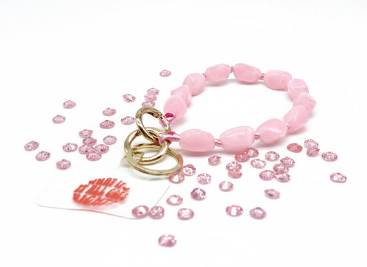 Handykette kurz Steine rosa  3in1  Verlängerung