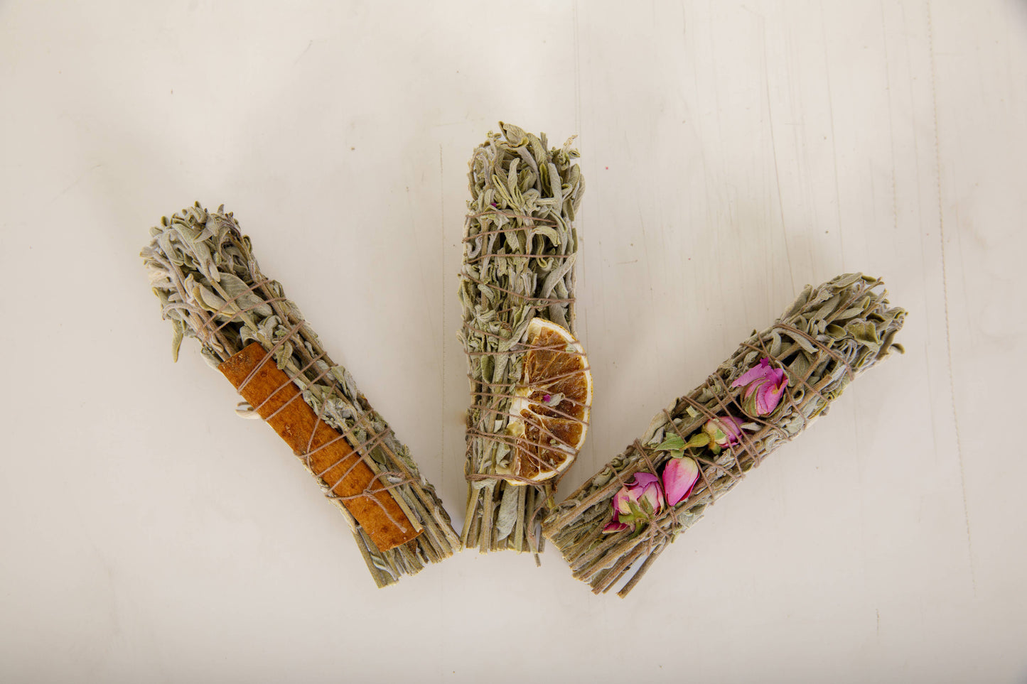 Salbei-Bündel mit Orangen | Natürliches Räucherwerk