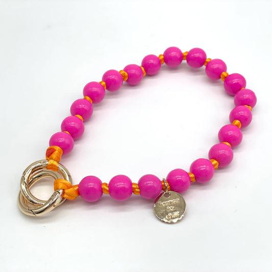 Handykette kurz Holz 3in1  Bag Charm & Schlüsselanhänger