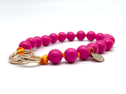 Handykette kurz Holz 3in1  Bag Charm & Schlüsselanhänger
