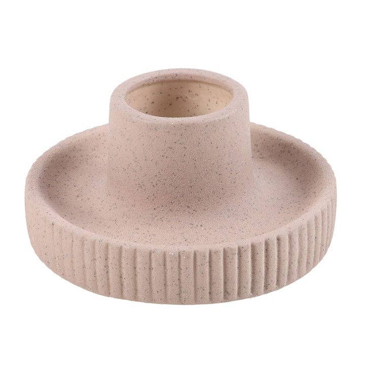 Greige gerippte Schüssel mit Smudge-Effekt