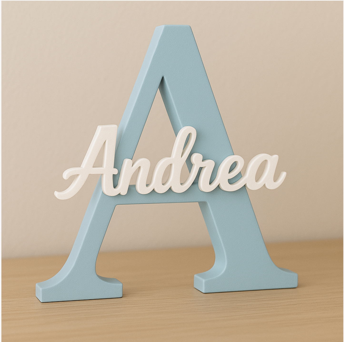 Personalisierter Initialen-Aufsteller mit Name