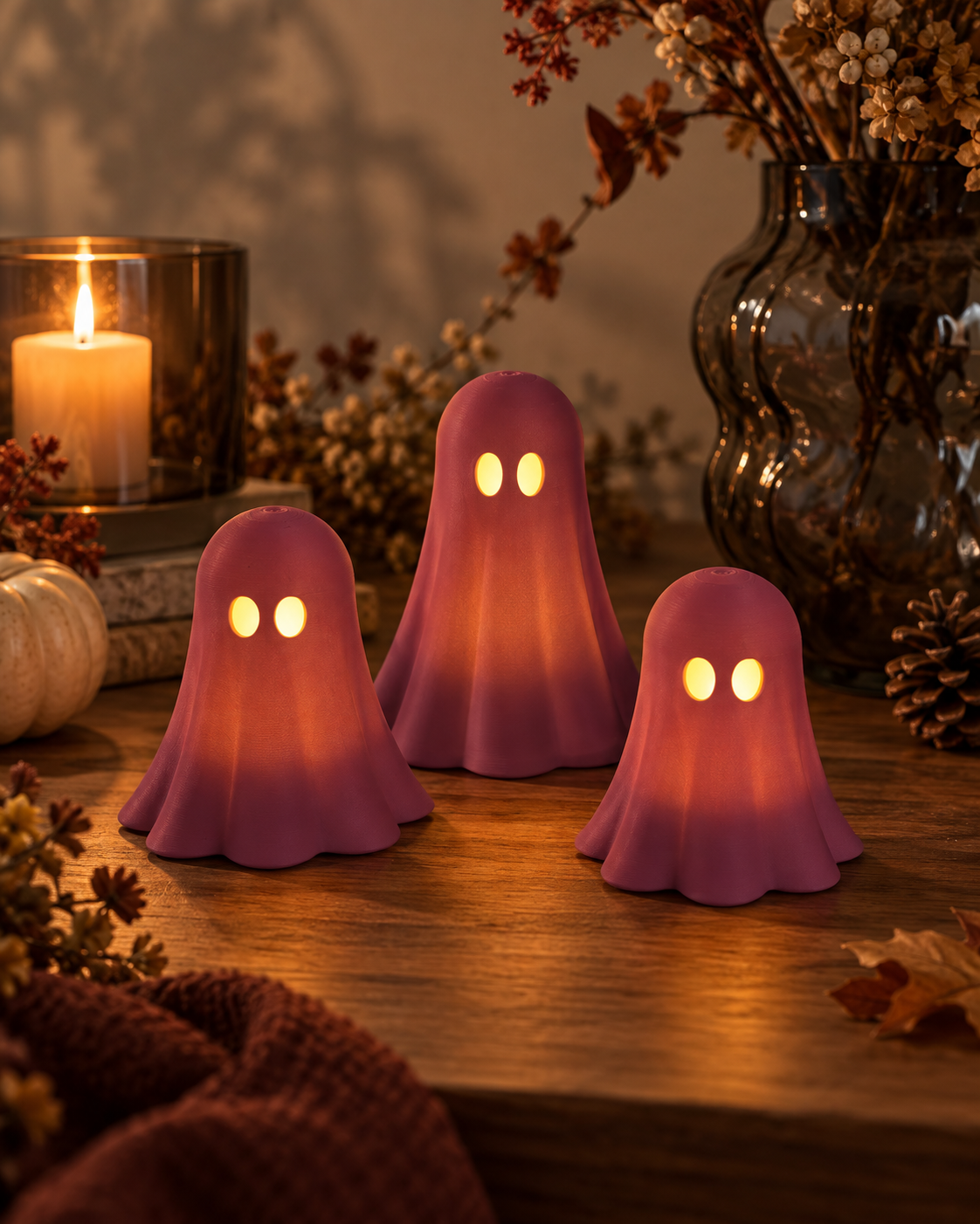 Leuchtende Geister im 3er-Set | Halloween-Deko
