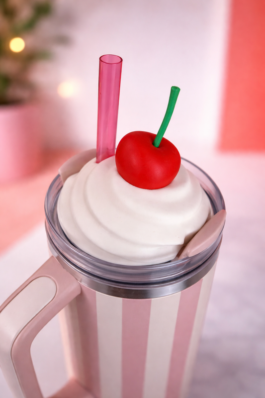 🍒 Strohhalm-Topper „Cherry Cream“