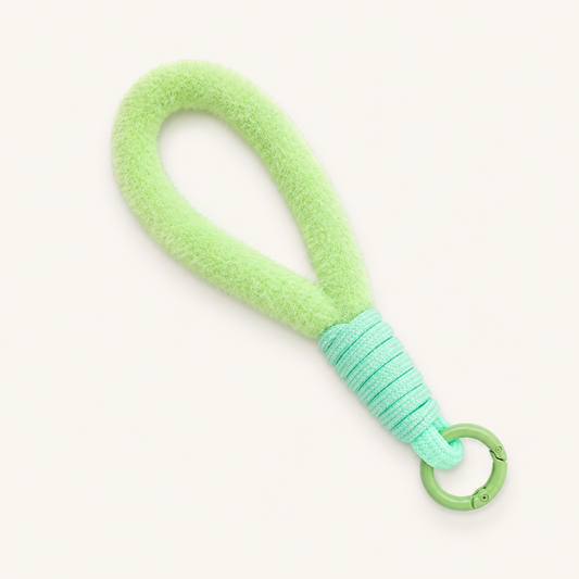 Trendy Segeltau-Handykette Plüsch – Pastel Mint Green 💚
